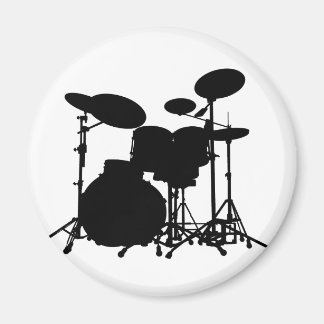 Aimant Noir et blanc Kit tambour Silhouette - Pour tambou