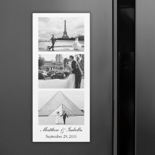 Aimant noir et blanc mariage de poche photo