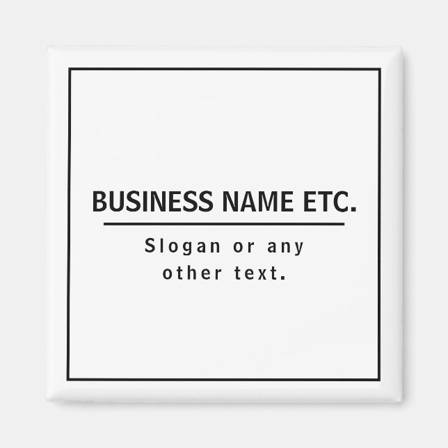 Aimant Noir et blanc moderne (Devant)