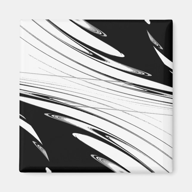 Aimant Noir et Blanc Moderne (Devant)