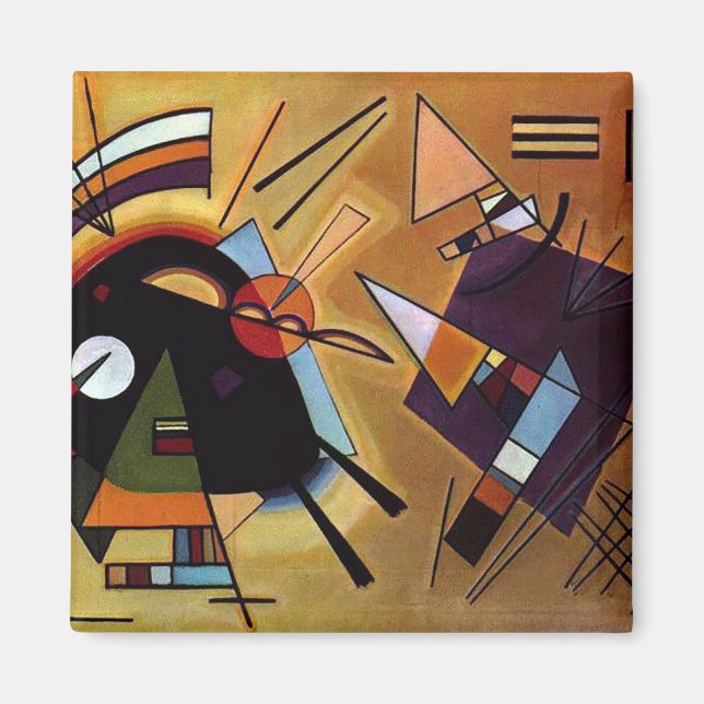 Aimant Noir et violet par Vassily Kandinsky (Devant)