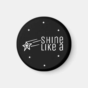 Aimant noir inspiré de typographie