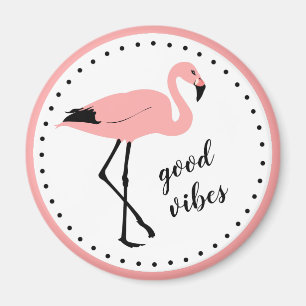 Aimant noir rose de Good Vibes de Flamant rose