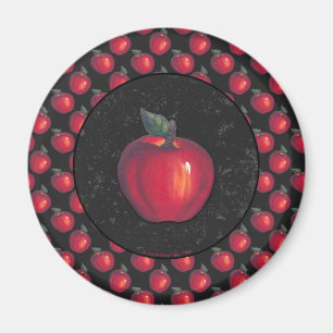 Aimant Noir rouge de pommes