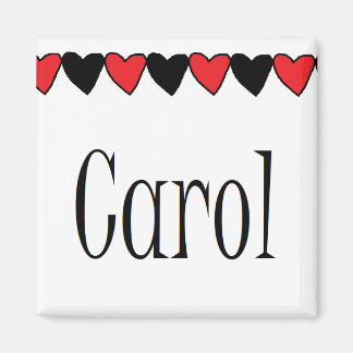 Aimant Nom Carol Hearts