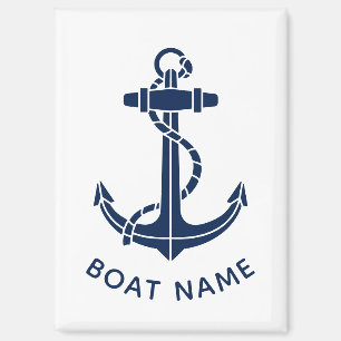 Aimant Nom de bateau moderne Ancrage Croisière Trip Swag