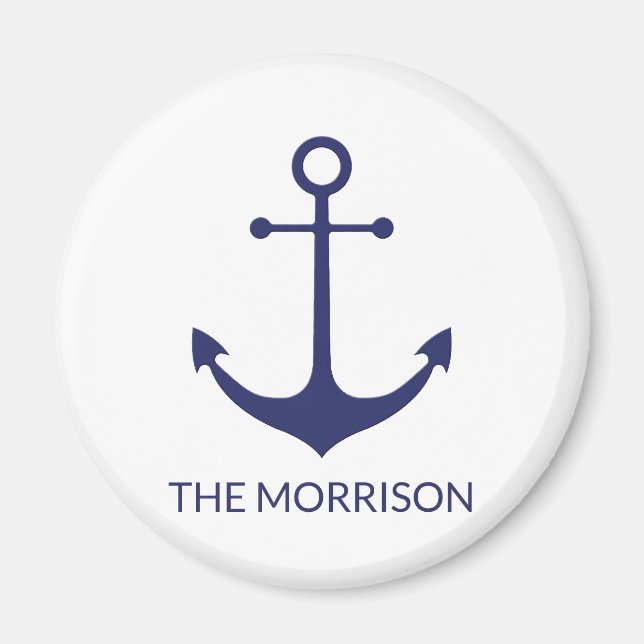 Aimant Nom de bateau personnalisé ancre nautique marine b (Devant)