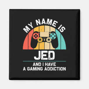 Aimant Nom de cadeau personnalisé Jed drôle de jeu Geek n