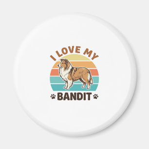 Aimant Nom de chien personnalisé Design pour amateur de c