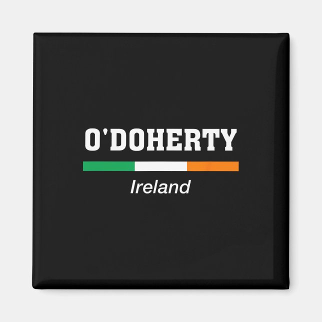 Aimant Nom de famille irlandais O'doherty St Patricks Day (Devant)
