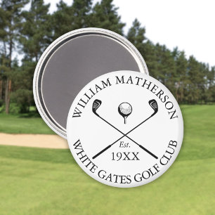 Aimant Nom de golf personnalisé classique