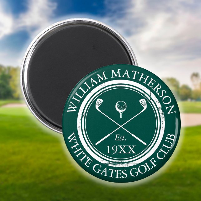 Aimant Nom de golf personnalisé Vert (Créateur téléchargé)