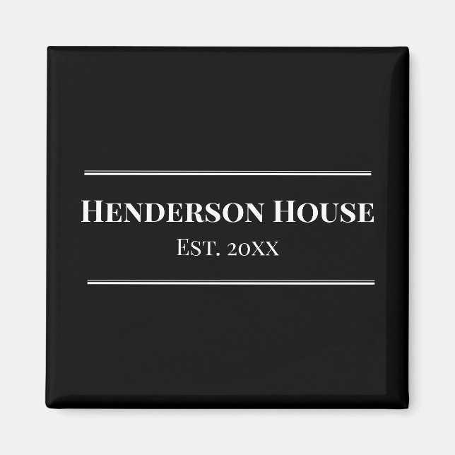 Aimant Nom de la maison Année de création Merch Black Fam (Devant)