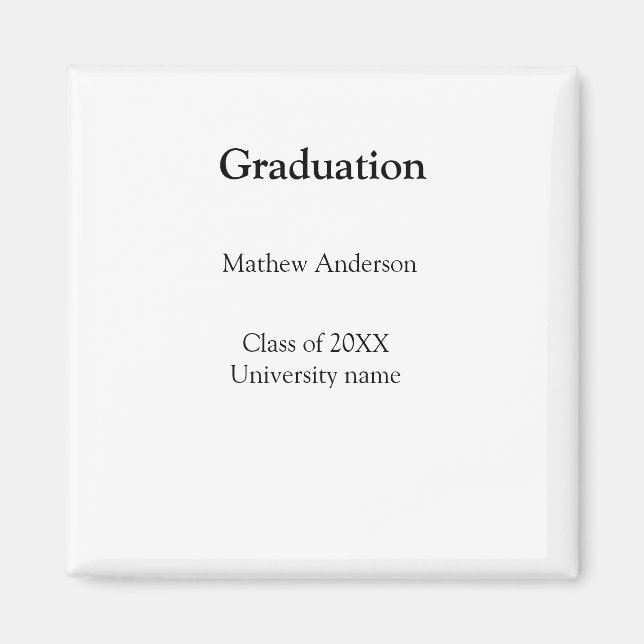 Aimant nom de remise des diplômes promotion 20XX nom de l (Devant)