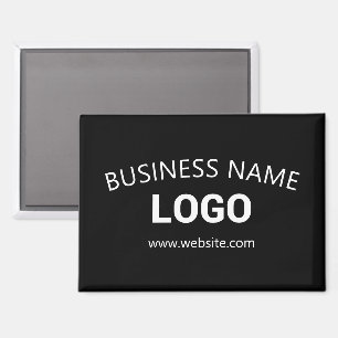 Aimant Nom d'entreprise modifiable, site Web et logo télé