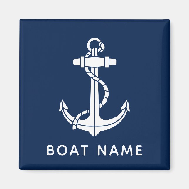 Aimant Nom du bateau Croisière personnalisée Ancrage (Devant)