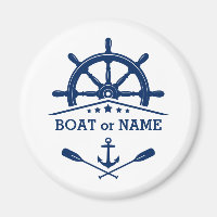 Nom du bateau ou texte Ancre Oars Helm on White