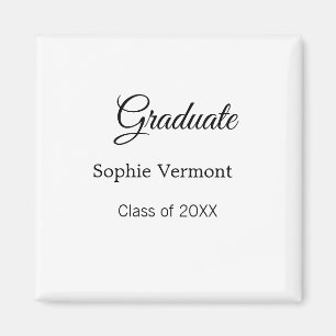 Aimant nom du diplômé promotion 20XX félicitations simple