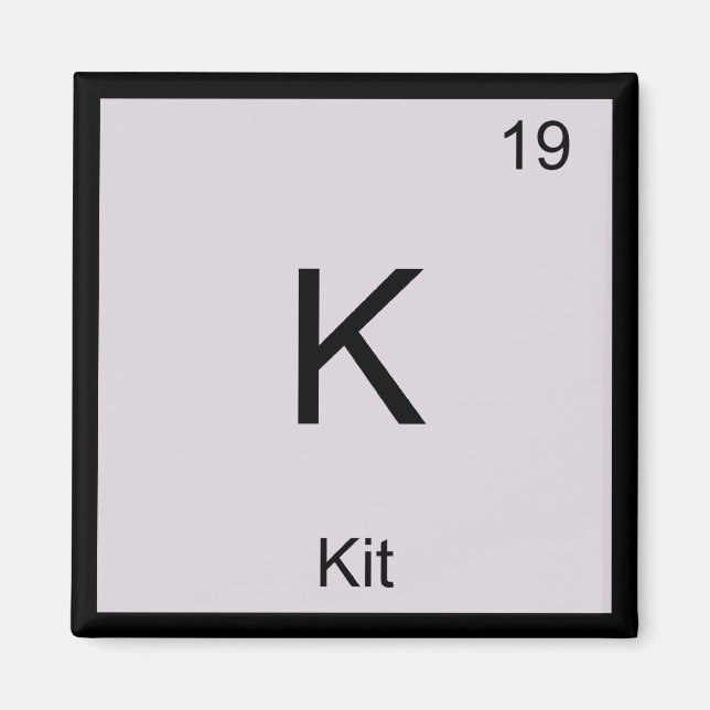 Aimant Nom du kit Élément de chimie Tableau périodique (Devant)