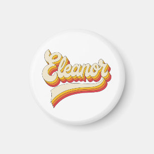 Aimant Nom Eleanor Rétro Design Vintage Années 70