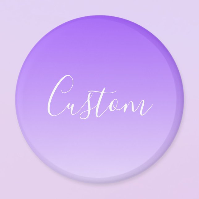 Aimant Nom en écriture cursive & ombre légère violette mo (Créateur téléchargé)
