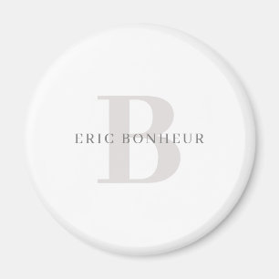 Aimant Nom et monogramme modernes élégants