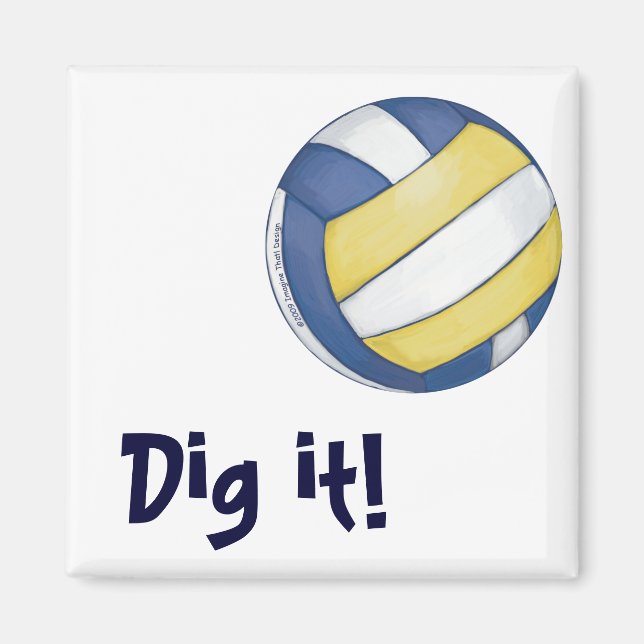 Aimant Nom et numéro de l'équipe de volleyball (Devant)