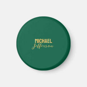 Aimant Nom minimaliste moderne élégant de couleur vert or