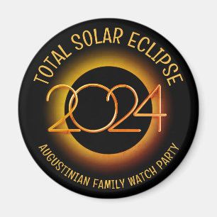 Aimant Nom personnalisé 2024 TOTAL SOLAR ECLIPSE Watch Pa