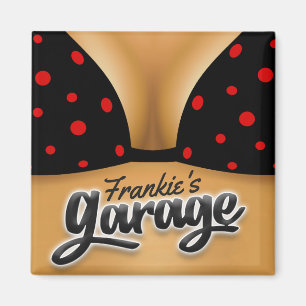 Aimant Nom personnalisé Bikini Babe Girl Man Cave Garage