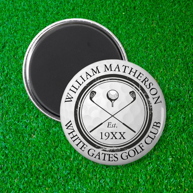 Aimant Nom personnalisé de club de golf tampon de balle d (Créateur téléchargé)