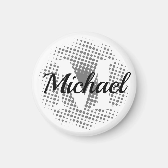 Aimant Nom personnalisé de la lettre initiale (Devant)