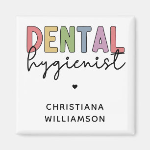 Aimant Nom personnalisé Dental Hygienist RDH Cadeaux