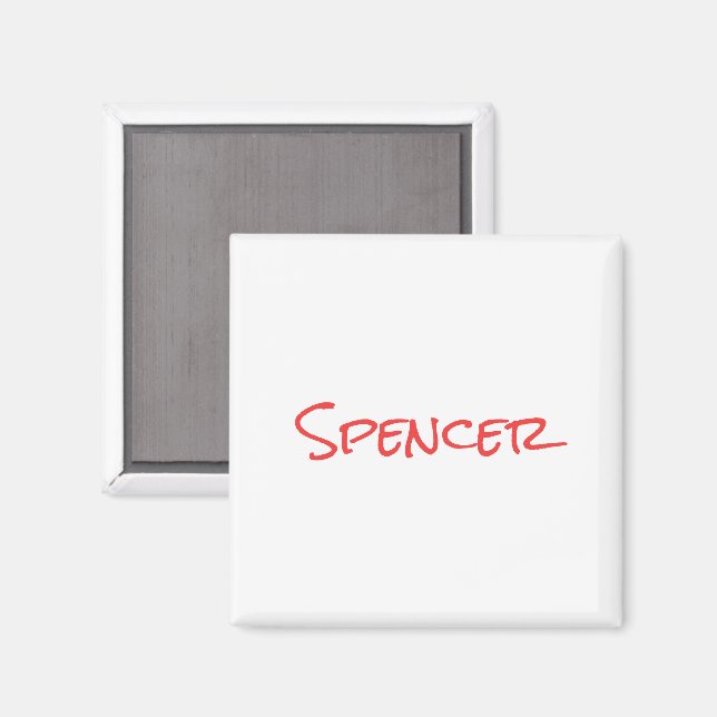 Aimant Nom personnalisé minimaliste monogramme  (Recto/Verso)