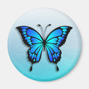 Aimant Nom personnalisé par papillon bleu