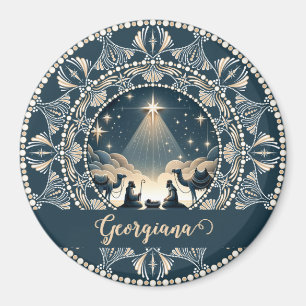 Aimant Nom personnalisé Star of Wonder Nativité Dot Manda