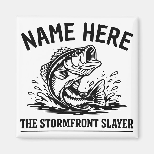Aimant Nom personnalisé Storm pêche à la basse classique (Devant)