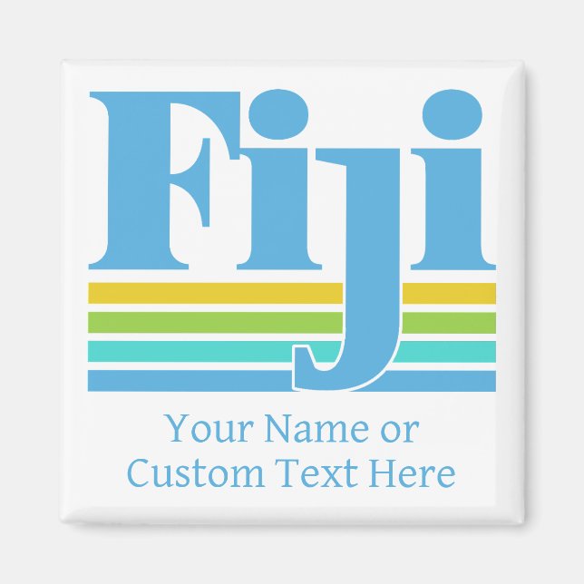 Aimant Nom personnalisé / Texte Fiji (Devant)