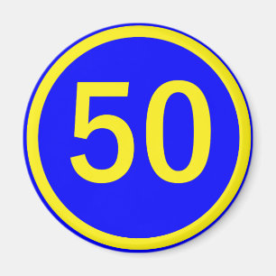 Aimant nombre, 50, dans un cercle