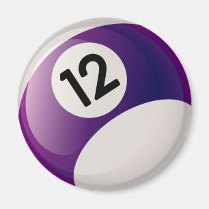 AIMANT NOMBRE DOUZE BILLIARDS BALL