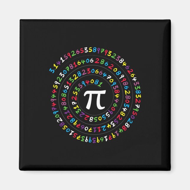 Aimant Nombre Spiral Pi Ratio Enseignant Et Étudiant Pi D (Devant)