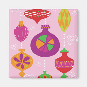 Aimant Nombreuses décorations de Noël illustrées en diffé