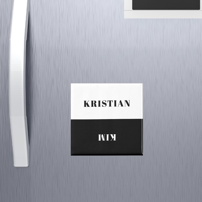 Aimant Noms à faire corvées rappel noir blanc (Créateur téléchargé)