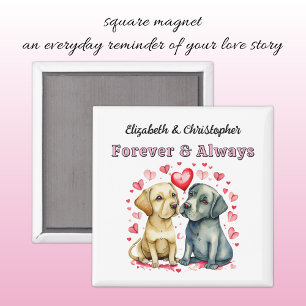 Aimant Noms de chiens mignons pour toujours rose
