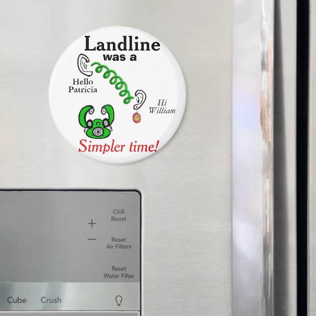 Aimant Noms d'humour de téléphone fixe (In situ (réfrigérateur))