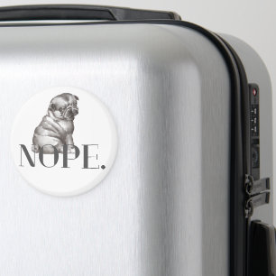 Aimant Non. Amusant Amoureux des chiens français de Bulld