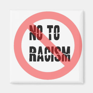 Aimant Non Au Racisme   Slogan anti-racisme