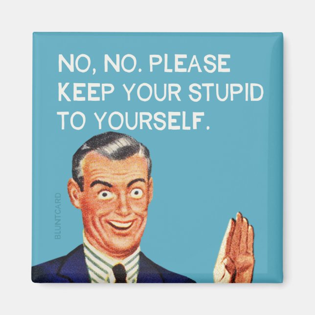 Aimant Non merci (Devant)