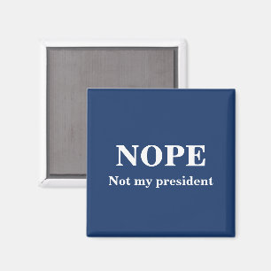 Aimant NON pas mon président personnalisable