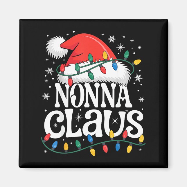 Aimant Nonna Claus Funny Xmas Christmas Grandma Holiday S (Devant)